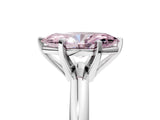 White gold Fancy Pink Marquise Cut Diamond Solitaire Engagement Ring with Round Band and Four-Prong Setting_172