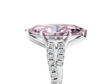 White gold Fancy Pink Marquise Cut Diamond Solitaire Engagement Ring with Twisted Pavé Band and Four-Prong Setting_97