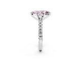 White gold Fancy Pink Marquise Cut Diamond Solitaire Pavé Engagement Ring with Round Band and Prong Setting_50