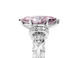 White gold Fancy Pink Marquise Cut Diamond Solitaire Ring with Filigree Band and Four-Prong Setting_84