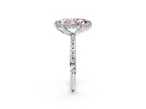 White gold Fancy Pink Marquise Cut Diamond Solitaire Ring with Four-Prong Setting and Pavé Band_29