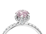 White gold Fancy Pink Marquise Cut Diamond Solitaire Ring with Four-Prong Setting and Pavé Band_31