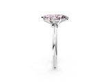 White gold Fancy Pink Marquise Cut Diamond Solitaire Ring with Six-Prong Setting and Classic Band_258