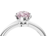 White gold Fancy Pink Marquise Cut Diamond Solitaire Ring with Six-Prong Setting and Classic Band_266