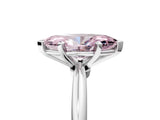 White gold Fancy Pink Marquise Cut Diamond Solitaire Ring with Six-Prong Setting and Classic Band_280