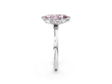 White gold Fancy Pink Marquise Cut Diamond Solitaire Ring with Thin Band and Prong Setting_28