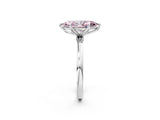 White gold Fancy Pink Marquise Cut Diamond Solitaire Ring with Thin Band and Prong Setting_34