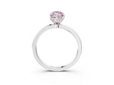 White gold Fancy Pink Marquise Cut Diamond Solitaire Ring with Thin Band and Prong Setting_35