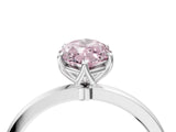 White gold Fancy Pink Marquise Cut Diamond Solitaire Ring with Thin Band and Prong Setting_36