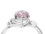 White gold Fancy Pink Marquise Cut Diamond Solitaire Ring with Twist Band and Four-Prong Setting_146
