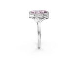 White gold Fancy Pink Marquise Cut Diamond Solitaire Ring with Twist Band and Four-Prong Setting_147