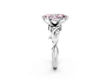 White gold Fancy Pink Marquise Cut Diamond Solitaire Ring with Twisted Band and Prong Setting_250