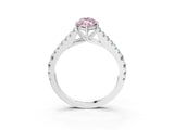 White gold Fancy Pink Marquise Cut Diamond Split Shank Pavé Engagement Ring with Four-Prong Setting_96