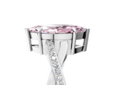 White gold Fancy Pink Marquise  Cut Diamond Twisted Band Engagement Ring with Prong Setting_8