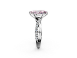 White gold Fancy Pink Marquise  Cut Diamond Twisted Band with Pavé Setting and Four-Prong Setting_55