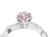 White gold Fancy Pink Marquise  Cut Diamond Twisted Band with Pavé Setting and Four-Prong Setting_63