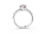 White gold Fancy Pink Marquise  Cut Diamond Vine Band with Four-Prong Setting_56
