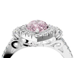 White gold Fancy Pink Marquise  Cut Double Halo Diamond Engagement Ring with Pave Band and Four-Prong Setting_58