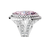 White gold Fancy Pink Marquise  Cut Double Halo Split Shank Diamond Ring with Prong Setting_72
