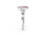 White gold Fancy Pink Marquise  Cut Five-Stone Prong Set Diamond Ring with Classic Band_34