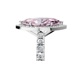 White gold Fancy Pink Marquise  Cut Halo Diamond Engagement Ring with Pave Band and Four-Prong Setting_33