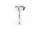 White gold Fancy Pink Marquise Cut Halo Diamond Engagement Ring with Split Shank Band and Four-Prong Setting_14