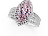White gold Fancy Pink Marquise  Cut Halo Diamond Engagement Ring with Split Shank and Four-Prong Setting_21