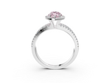 White gold Fancy Pink Marquise  Cut Halo Diamond Engagement Ring with Split Shank and Four-Prong Setting_23