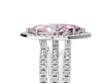 White gold Fancy Pink Marquise  Cut Halo Diamond Engagement Ring with Split Shank and Four-Prong Setting_25