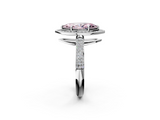 White gold Fancy Pink Marquise  Cut Halo Diamond Pave Band with Four-Prong Setting_39