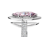White gold Fancy Pink Marquise  Cut Halo Diamond Pave Band with Four-Prong Setting_42