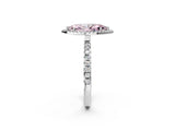 White gold Fancy Pink Marquise Cut Halo Diamond Pave Band with Prong Setting_26