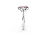 White gold Fancy Pink Marquise  Cut Halo Diamond Ring with Channel Set Band and Four-Prong Setting_34