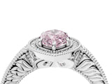 White gold Fancy Pink Marquise  Cut Halo Diamond Ring with Pavé Band and Four-Prong Setting_72