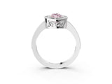 White gold Fancy Pink Marquise  Cut Halo Diamond Ring with Pavé Band and Milgrain Prong Setting_35