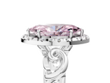 White gold Fancy Pink Marquise  Cut Halo Diamond Ring with Scrollwork Band and Four-Prong Setting_77
