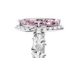 White gold Fancy Pink Marquise Cut Halo Diamond Solitaire with Filigree Band and Four-Prong Setting_17