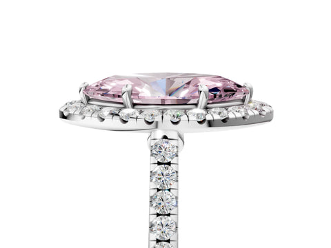 White gold Fancy Pink Marquise Cut Halo Pave Diamond Engagement Ring with Four-Prong Setting_41