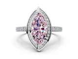 White gold Fancy Pink Marquise  Cut Halo Pave Split Shank Prong Setting Ring_33