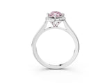 White gold Fancy Pink Marquise Cut Halo Round Diamond Solitaire Engagement Ring with Pave Band and Four-Prong Setting_27