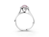 White gold Fancy Pink Marquise  Cut Halo Solitaire Engagement Ring with Square Band and Four-Prong Setting_15
