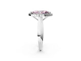 White gold Fancy Pink Marquise  Cut Halo Solitaire Engagement Ring with Square Band and Four-Prong Setting_92
