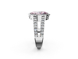 White gold Fancy Pink Marquise  Cut Halo Split Shank Diamond Ring with Four-Prong Setting_47