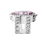 White gold Fancy Pink Marquise  Cut Halo Split Shank Diamond Ring with Four-Prong Setting_50