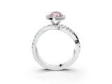 White gold Fancy Pink Marquise  Cut Halo Split Shank Prong Setting Ring_29