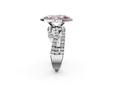 White gold Fancy Pink Marquise  Cut Halo Split Shank Prong Setting Ring_63