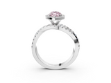 White gold Fancy Pink Marquise  Cut Halo Split Shank Prong Setting Ring_64