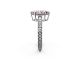 White gold Fancy Pink Marquise  Cut Milgrain Channel Set Engagement Ring with Solitaire Prong Setting_69