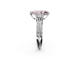 White gold Fancy Pink Marquise  Cut Pave Diamond Engagement Ring with Channel Set Band and Four-Prong Setting_22