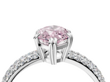 White gold Fancy Pink Marquise  Cut Pave Diamond Engagement Ring with Channel Set Band and Four-Prong Setting_24